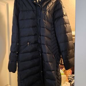 Black Quilted Long Coat